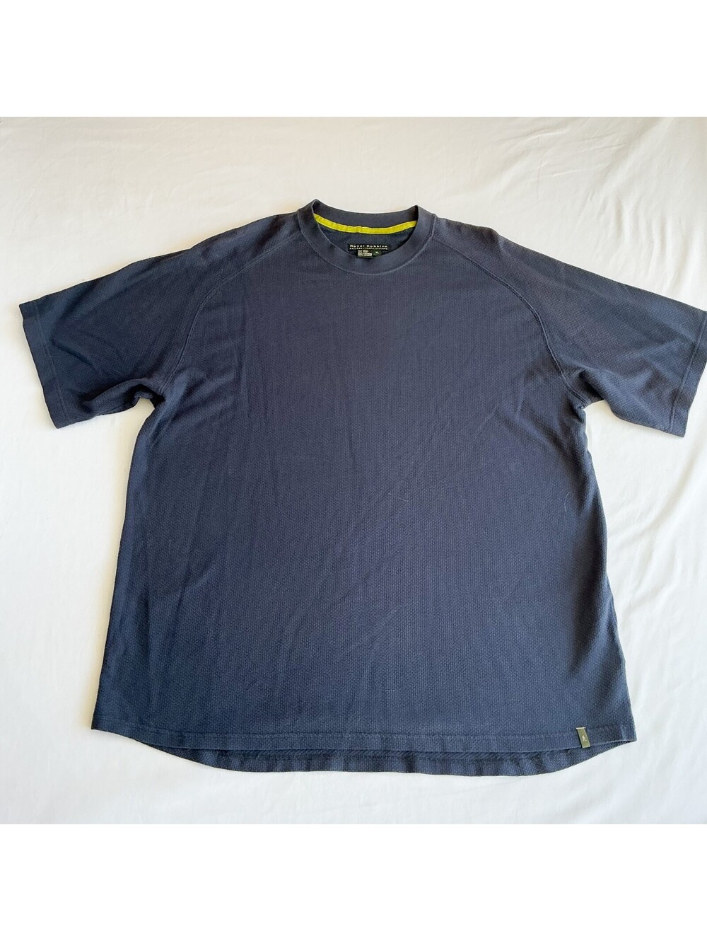 Royal Robbins Men's Navy Blue Classic Waffle Knit Outdoor Travel T-Shirt XL